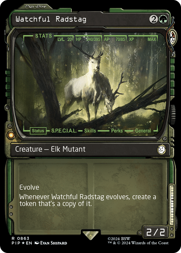 Watchful Radstag (Showcase) (Surge Foil) [Fallout] | Exor Games Truro