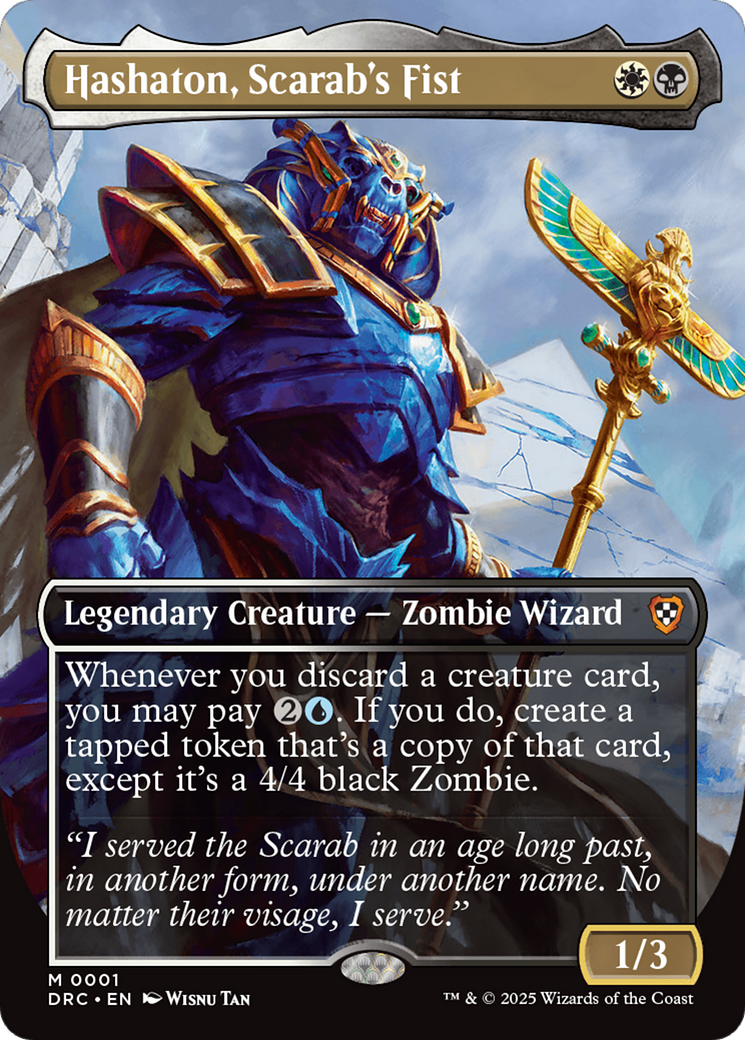 Hashaton, Scarab's Fist (Borderless) [Aetherdrift Commander] | Exor Games Truro