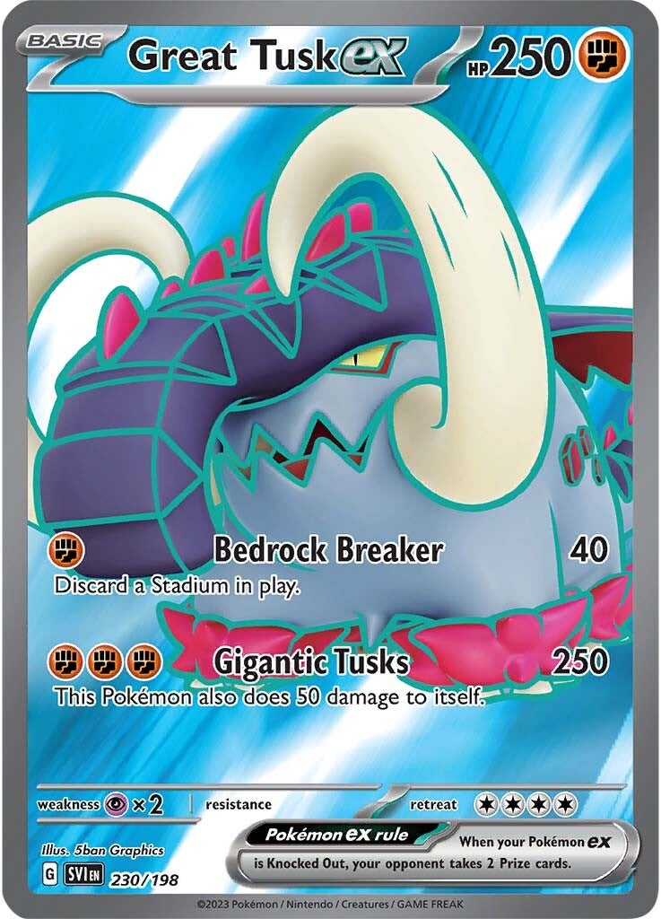 Great Tusk ex (230/198) [Scarlet & Violet: Base Set] | Exor Games Truro