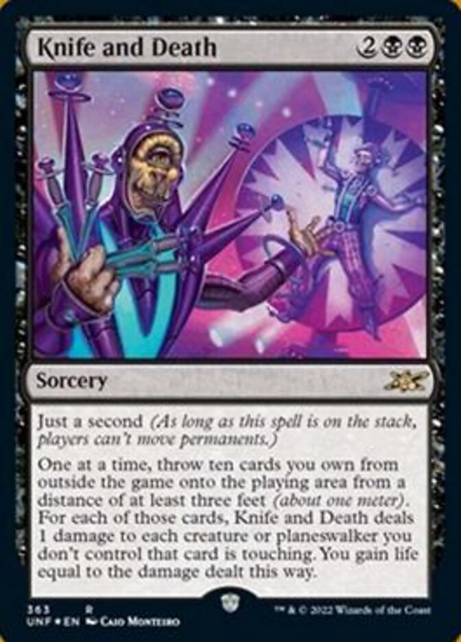 Knife and Death (Galaxy Foil) [Unfinity] | Exor Games Truro