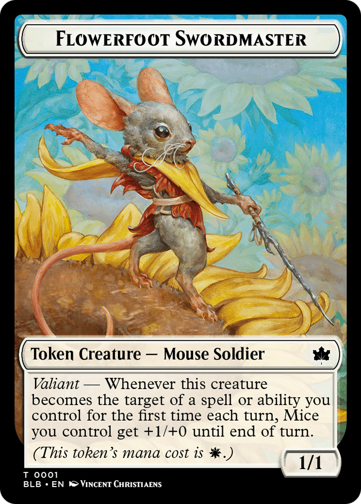 Rabbit // Flowerfoot Swordmaster Double-Sided Token [Bloomburrow Tokens] | Exor Games Truro