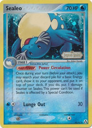Sealeo (43/92) (Stamped) [EX: Legend Maker] | Exor Games Truro