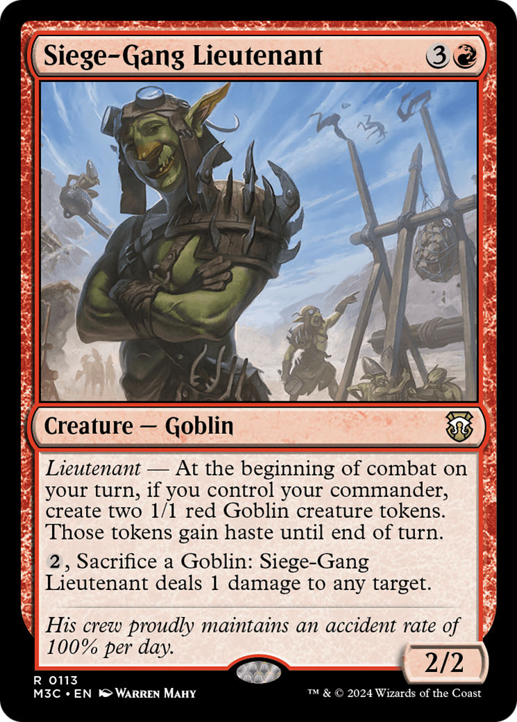 Siege-Gang Lieutenant [Modern Horizons 3 Commander] | Exor Games Truro