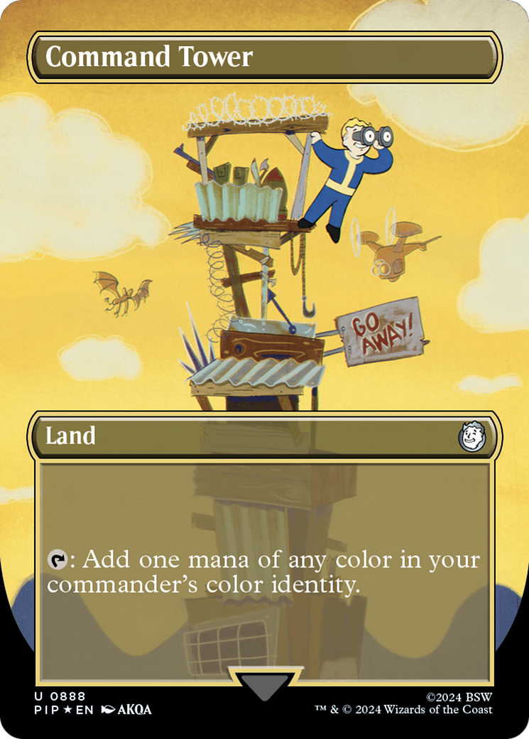 Command Tower (Borderless) (Surge Foil) [Fallout] | Exor Games Truro