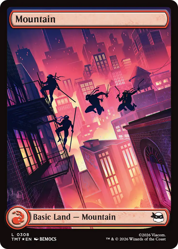 Mountain (0308) (Surge Foil) [Teenage Mutant Ninja Turtles] | Exor Games Truro