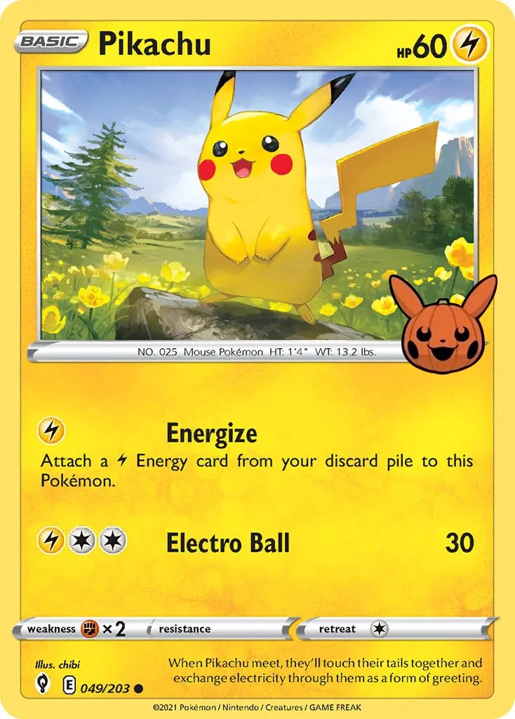 Pikachu (049/203) [Trick or Trade] | Exor Games Truro