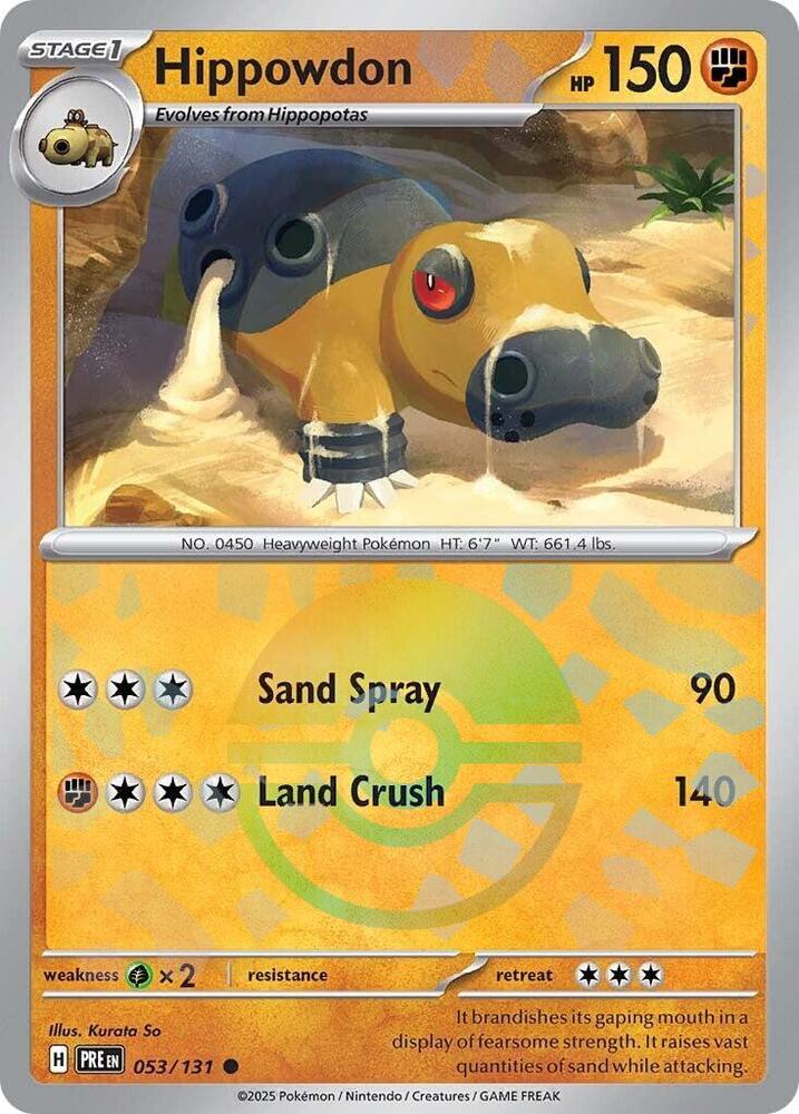 Hippowdon (053/131) (Poke Ball Pattern) [Scarlet & Violet: Prismatic Evolutions] | Exor Games Truro