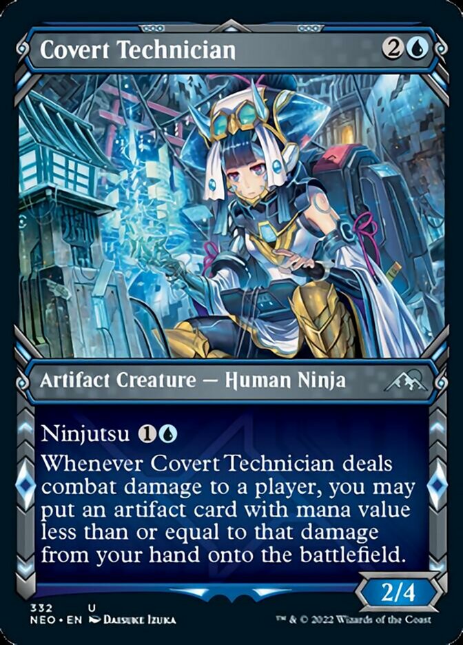 Covert Technician (Showcase Ninja) [Kamigawa: Neon Dynasty] | Exor Games Truro