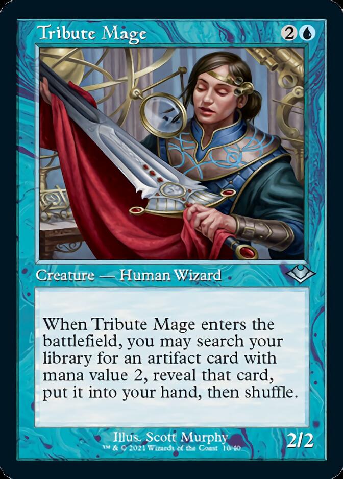 Tribute Mage (Retro Foil Etched) [Modern Horizons] | Exor Games Truro