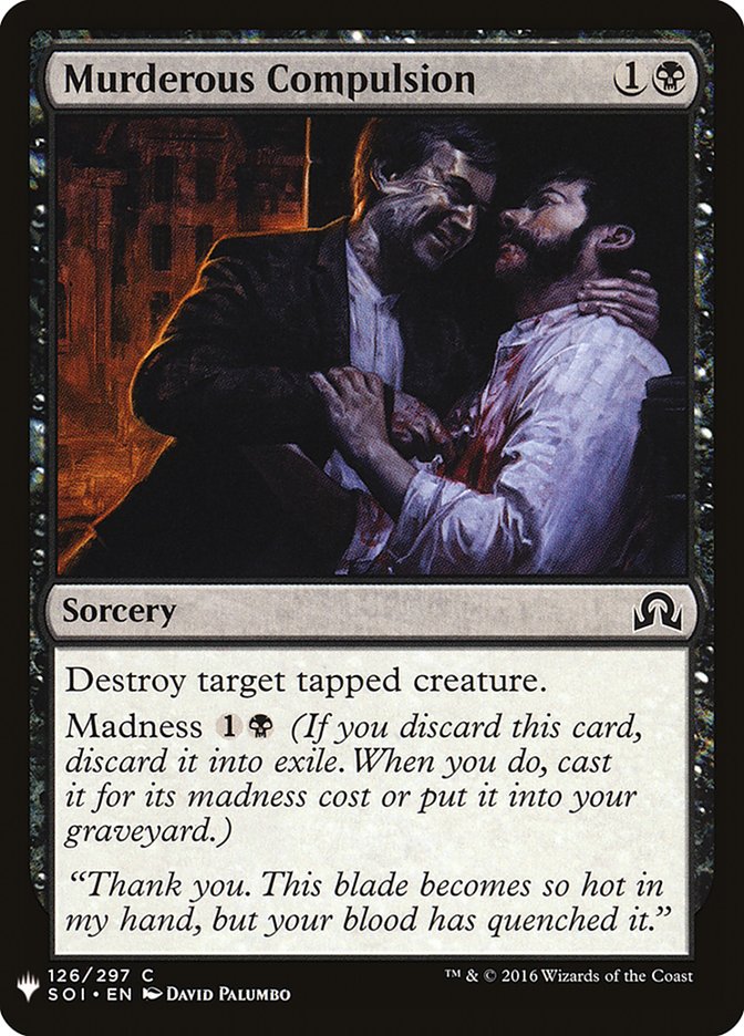 Murderous Compulsion [Mystery Booster] | Exor Games Truro