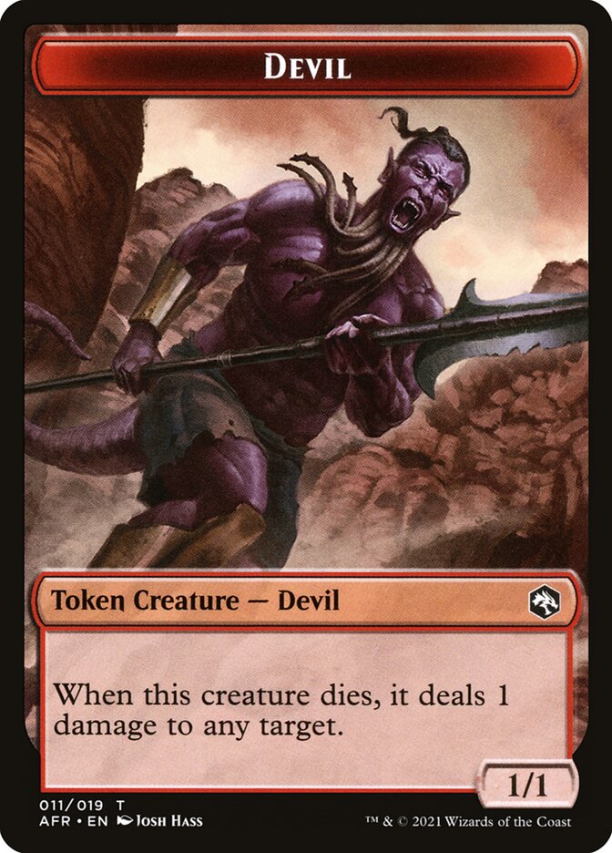 Devil // Icingdeath, Frost Tongue Double-Sided Token [Dungeons & Dragons: Adventures in the Forgotten Realms Tokens] | Exor Games Truro