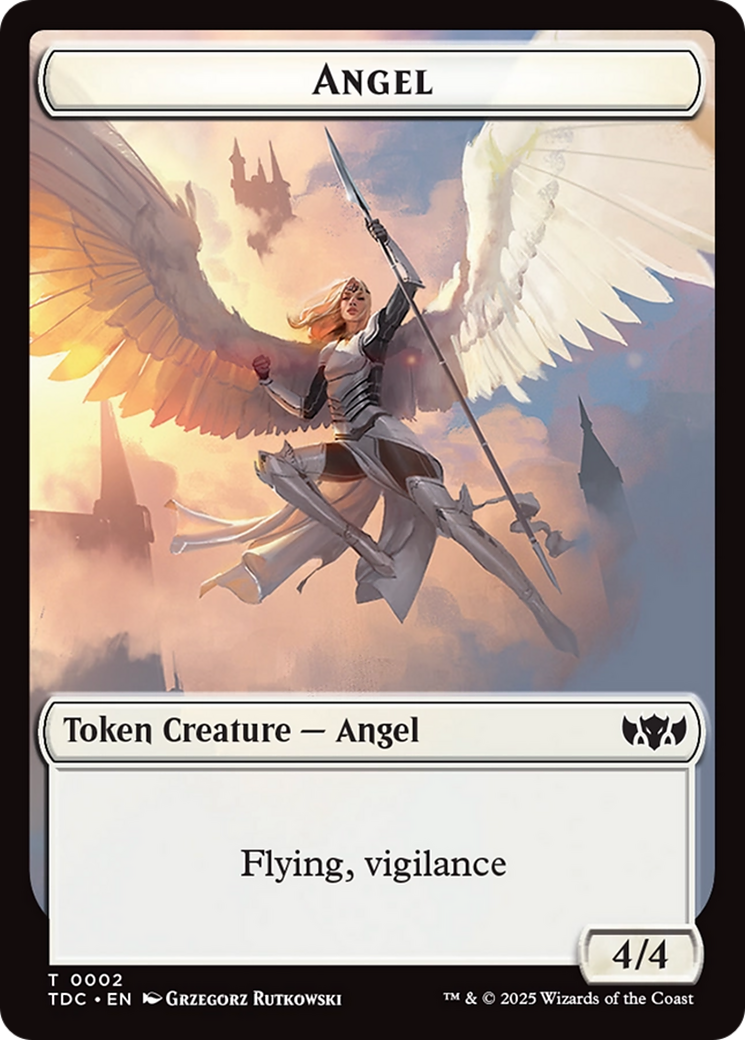 Angel // Spirit Double-Sided Token [Tarkir: Dragonstorm Commander Tokens] | Exor Games Truro