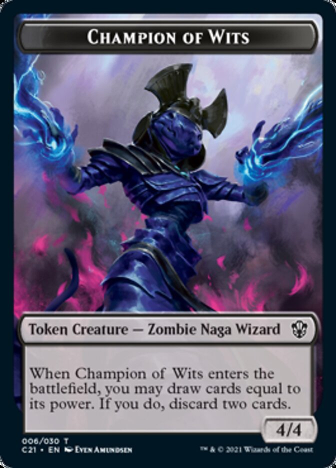 Eldrazi // Champion of Wits Double-Sided Token [Commander 2021 Tokens] | Exor Games Truro