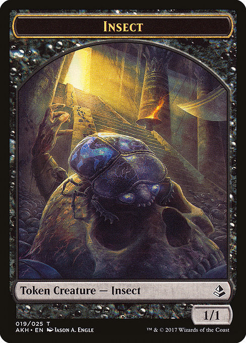 Sacred Cat // Insect Double-Sided Token [Amonkhet Tokens] | Exor Games Truro