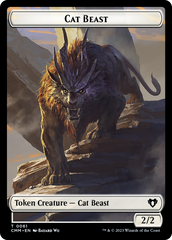Cleric // Cat Beast Double-Sided Token [Commander Masters Tokens] | Exor Games Truro