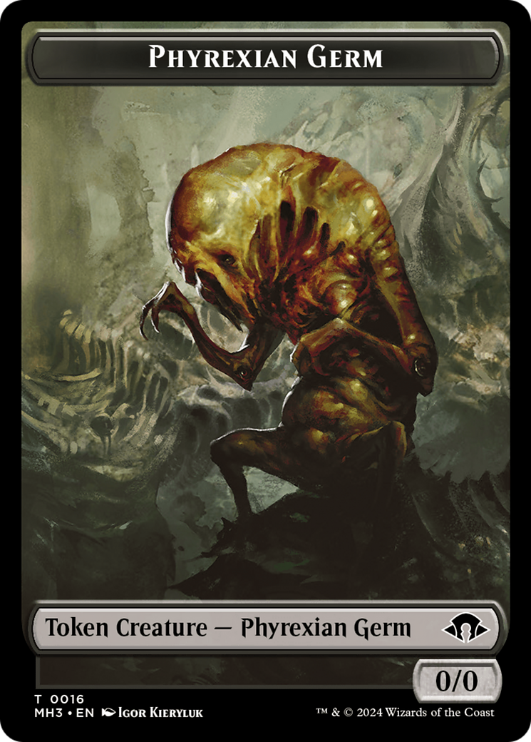 Phyrexian Germ // Phyrexian Wurm (0017) Double-Sided Token [Modern Horizons 3 Tokens] | Exor Games Truro