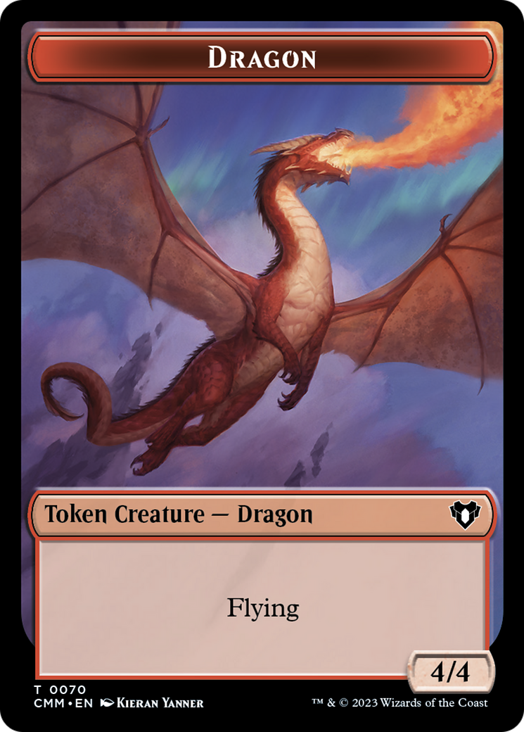 Dragon // Kor Ally Double-Sided Token [Commander Masters Tokens] | Exor Games Truro