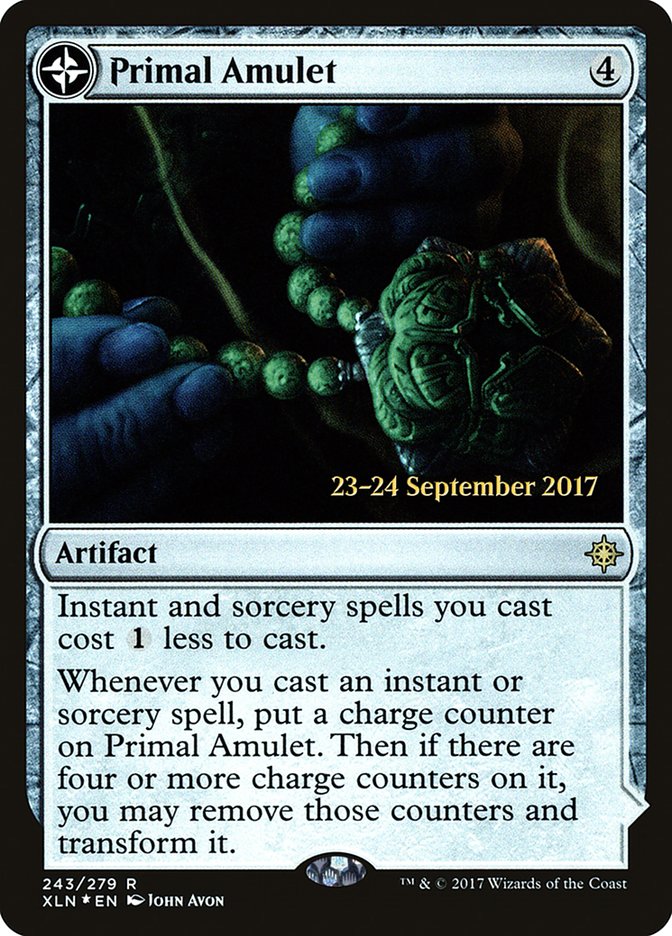Primal Amulet // Primal Wellspring [Ixalan Prerelease Promos] | Exor Games Truro