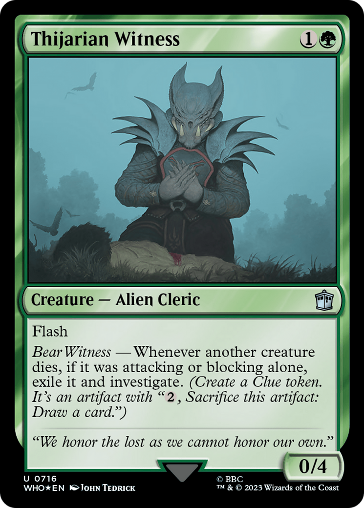 Thijarian Witness (Surge Foil) [Doctor Who] | Exor Games Truro