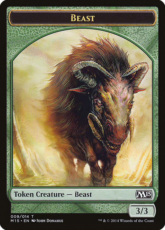 Beast Token (009/014) [Magic 2015 Tokens] | Exor Games Truro