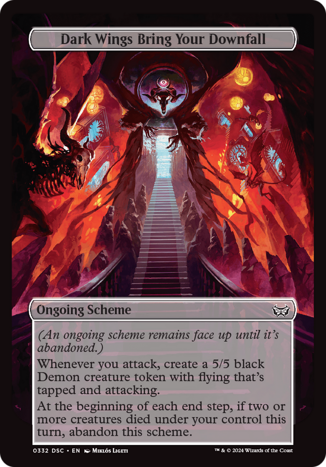 Dark Wings Bring Your Downfall (Full Art) [Duskmourn: Archenemy] | Exor Games Truro