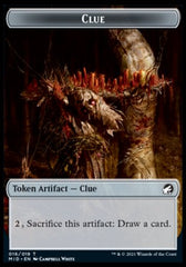 Clue // Wrenn and Seven Emblem Double-Sided Token [Innistrad: Midnight Hunt Tokens] | Exor Games Truro