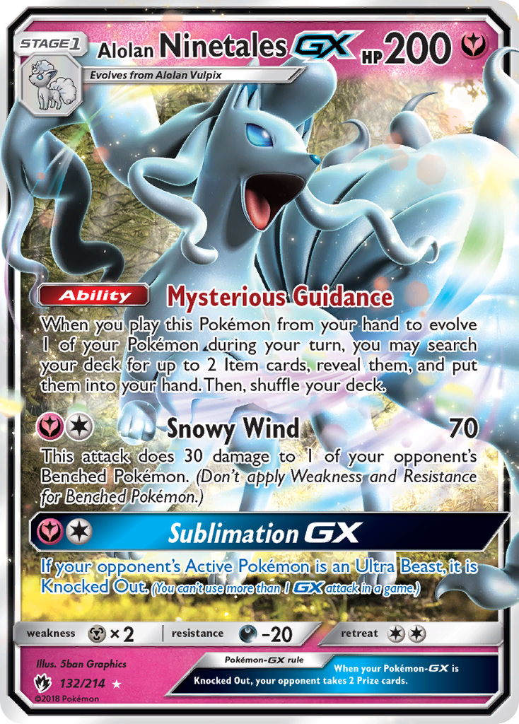 Alolan Ninetales GX (132/214) [Sun & Moon: Lost Thunder] | Exor Games Truro