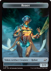 Robot // Emblem - Tezzeret, Cruel Captain Double-Sided Token [Edge of Eternities Tokens] | Exor Games Truro