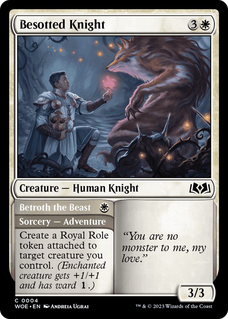 Besotted Knight // Betroth the Beast [Wilds of Eldraine] | Exor Games Truro