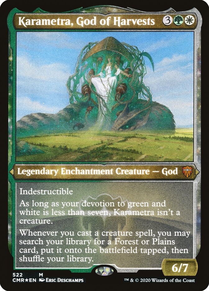 Karametra, God of Harvests (Etched) [Commander Legends] | Exor Games Truro