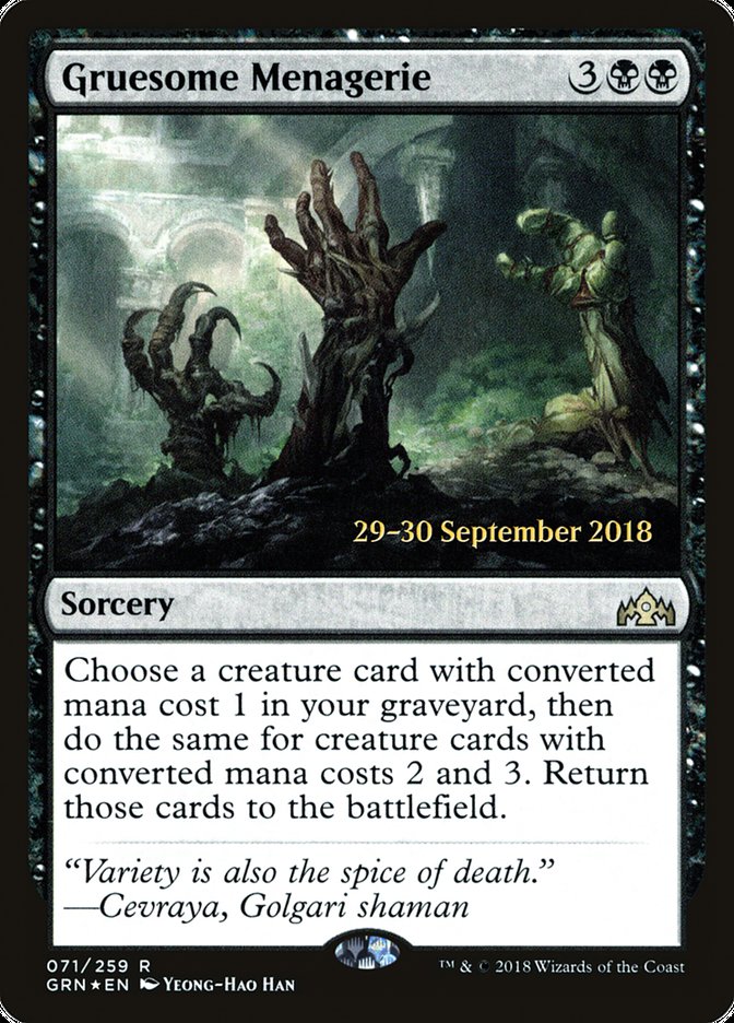 Gruesome Menagerie [Guilds of Ravnica Prerelease Promos] | Exor Games Truro