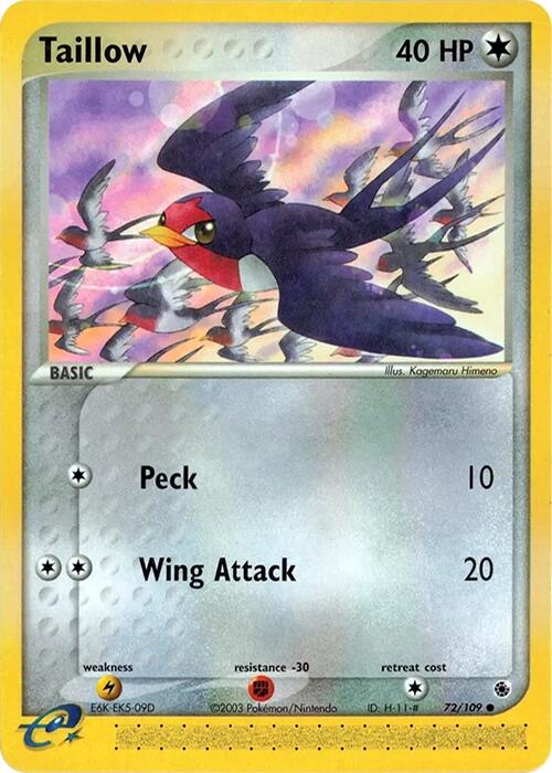 Taillow (72/109) [EX: Ruby & Sapphire] | Exor Games Truro