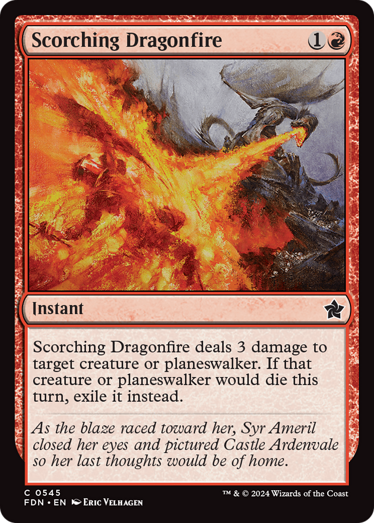 Scorching Dragonfire [Foundations] | Exor Games Truro