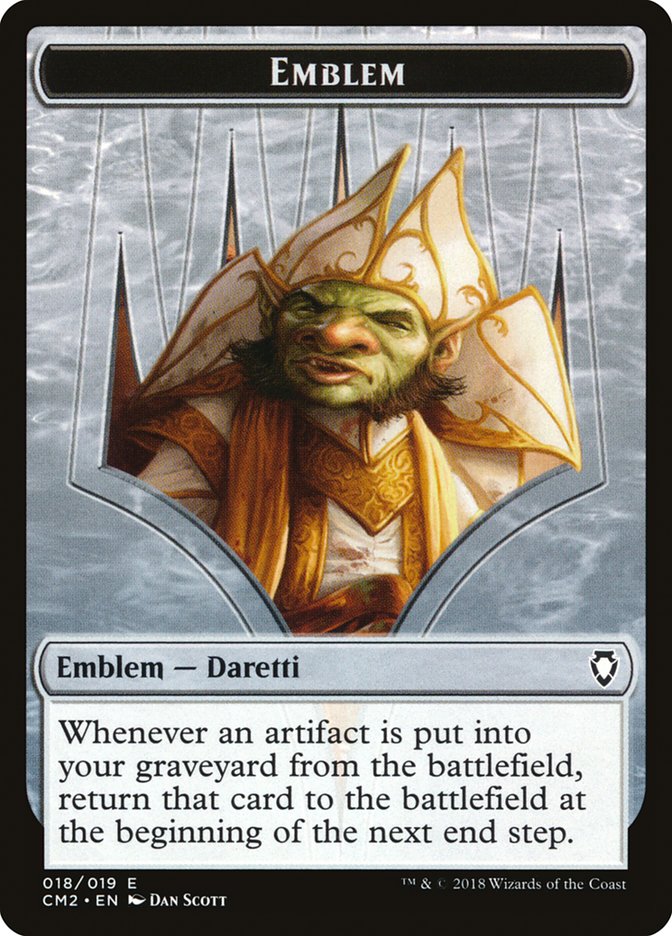 Daretti, Scrap Savant Emblem [Commander Anthology Volume II Tokens] | Exor Games Truro