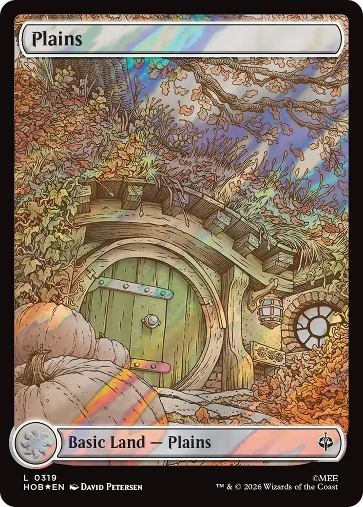Plains (0319) (Surge Foil) [The Hobbit] | Exor Games Truro