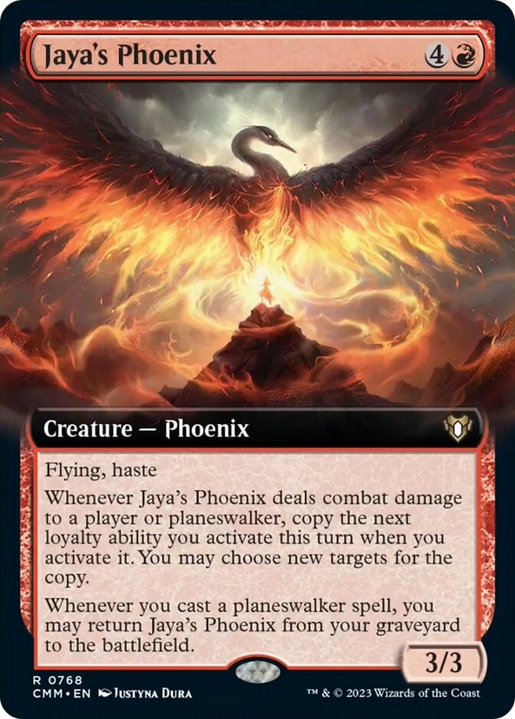 Jaya's Phoenix (Extended Art) [Commander Masters] | Exor Games Truro