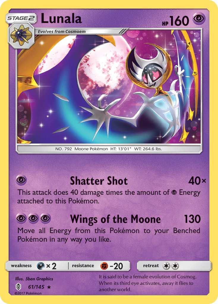 Lunala (61/145) (Theme Deck Exclusive) [Sun & Moon: Guardians Rising] | Exor Games Truro