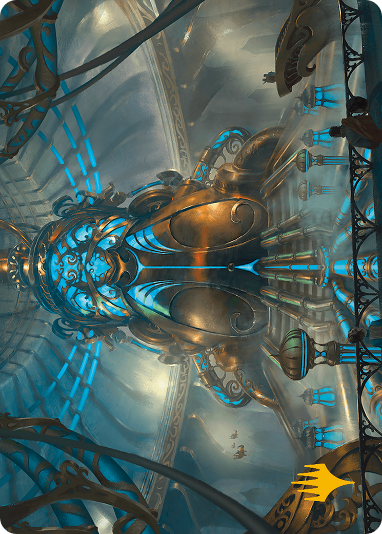 Aether Refinery Art Card (Gold-Stamped Planeswalker Symbol) [Modern Horizons 3 Art Series] | Exor Games Truro