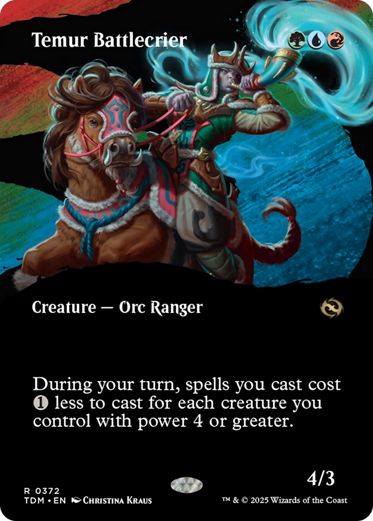Temur Battlecrier (Borderless) [Tarkir: Dragonstorm] | Exor Games Truro
