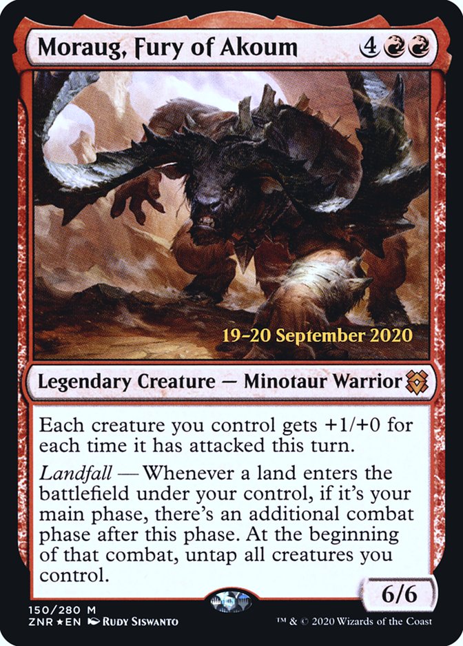 Moraug, Fury of Akoum [Zendikar Rising Prerelease Promos] | Exor Games Truro