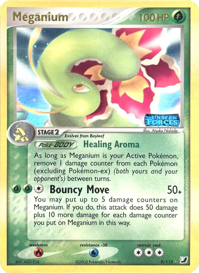 Meganium (9/115) (Stamped) [EX: Unseen Forces] | Exor Games Truro