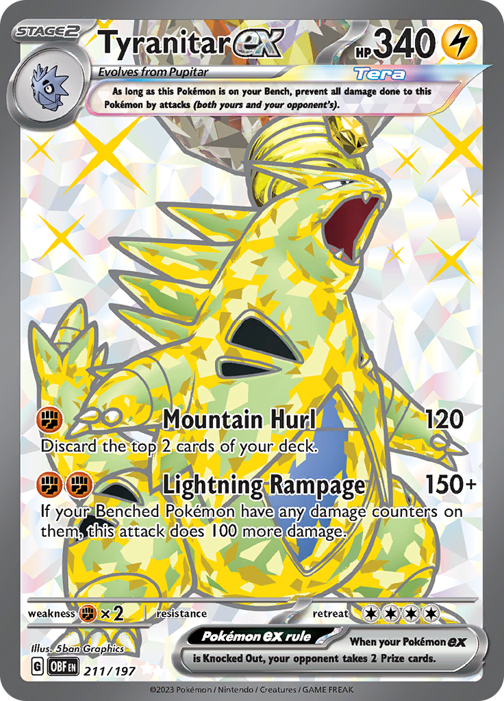 Tyranitar ex (211/197) [Scarlet & Violet: Obsidian Flames] | Exor Games Truro