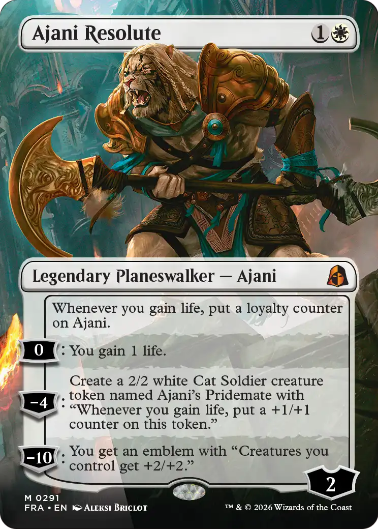 Ajani Resolute (Borderless) [Reality Fracture] | Exor Games Truro