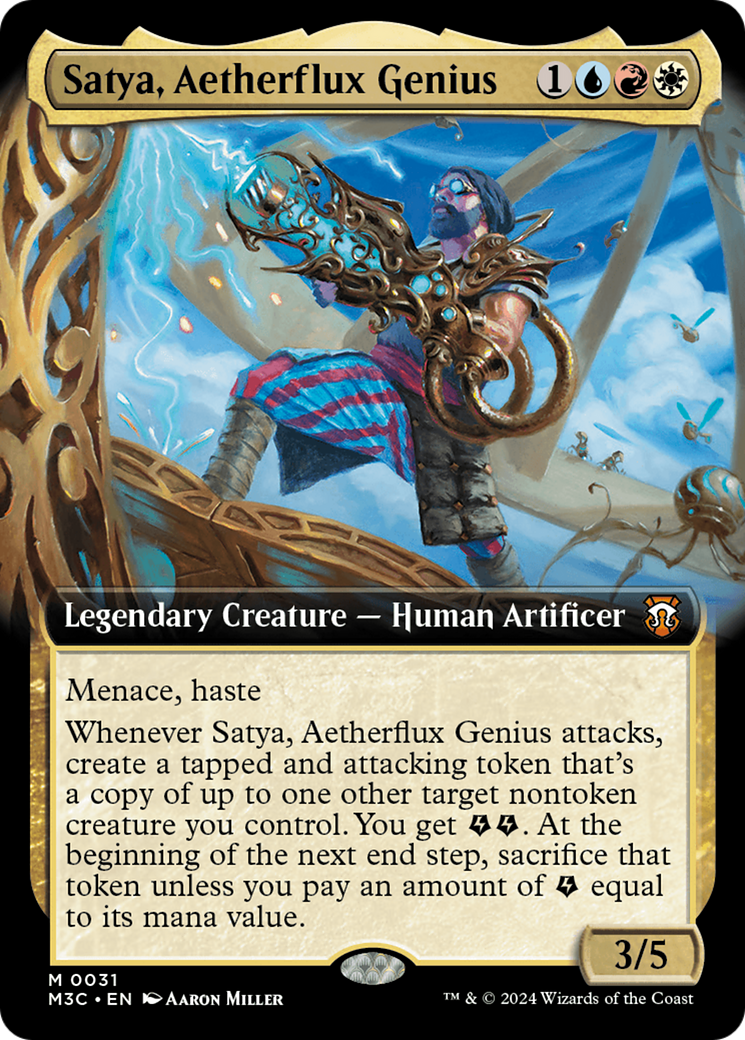 Satya, Aetherflux Genius (Extended Art) [Modern Horizons 3 Commander] | Exor Games Truro