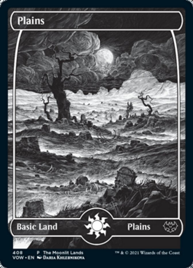 Plains (The Moonlit Lands) (Foil Etched) [Innistrad: Crimson Vow Promos] | Exor Games Truro