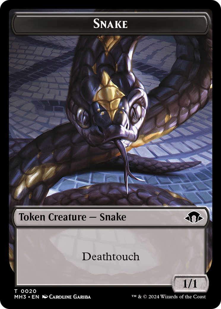 Snake Token [Modern Horizons 3 Tokens] | Exor Games Truro