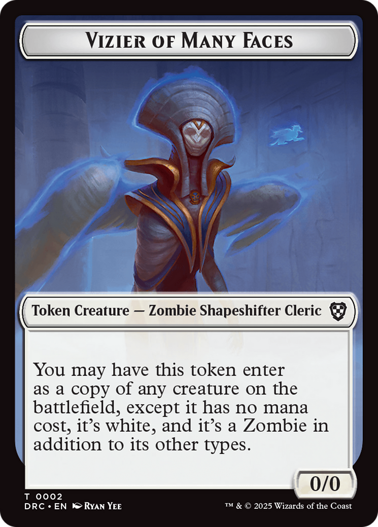 Angel of Sanctions // Vizier of Many Faces Double-Sided Token [Aetherdrift Commander] | Exor Games Truro