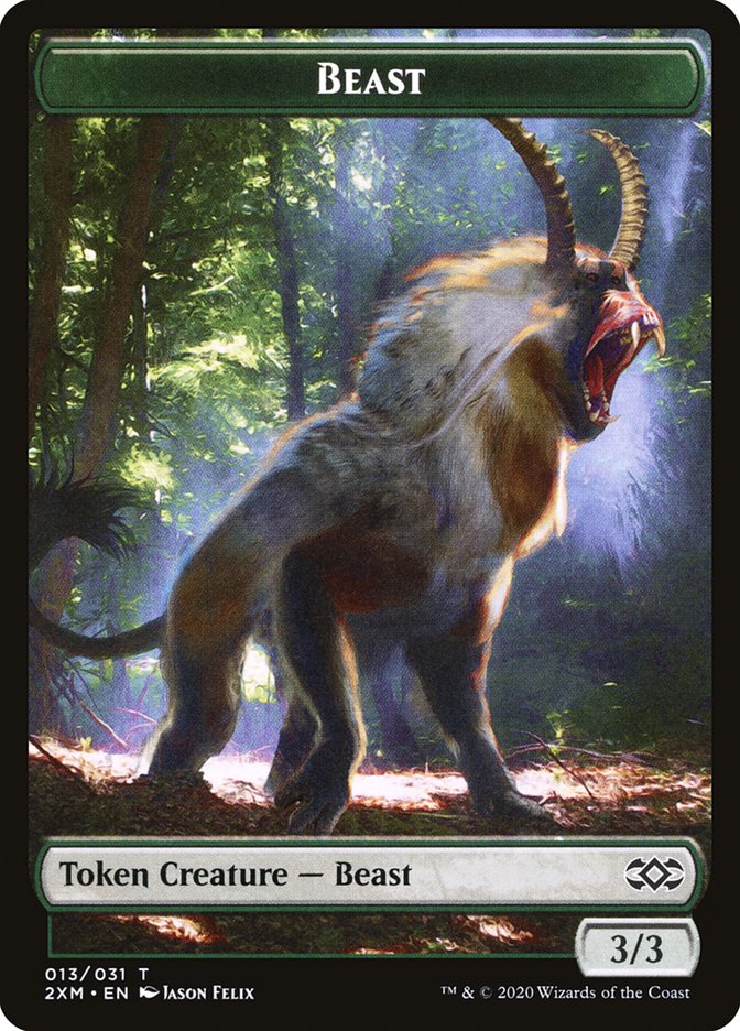 Ape // Beast Double-Sided Token [Double Masters Tokens] | Exor Games Truro