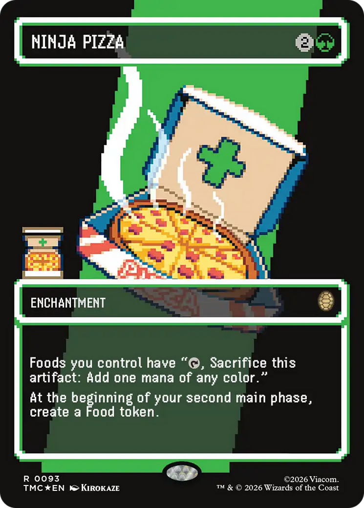 Ninja Pizza (Borderless) (Surge Foil) [Teenage Mutant Ninja Turtles Commander] | Exor Games Truro