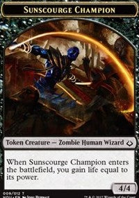 Sunscourge Champion // Cat Double-Sided Token [Hour of Devastation Tokens] | Exor Games Truro